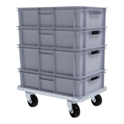 rolldolly® Châssis INDUSTRY 400 x 600 mm Ø 100 mm PP noir ESD-4