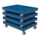 rolldolly® XL KU blauw kunststofbodem 612 x 814 mm ø 100 TPE