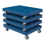 rolldolly® XL KU bleu plancher plastique 612 x 814 mm Ø 100 TPE-3