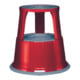 Rollhocker Stahlblech rot H.430mmxD.oben/unten 290/435mm Trgf.150kg-1