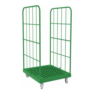 rolltainer® 1350 KU pavimento in plastica 724 x 815 mm verde su 2 lati