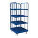 rolltainer® 1450 KU Kunststof bodemwagen 724 x 815 mm blauw 3-zijdig