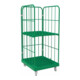 rolltainer® 1450 KU kunststofbodem 724 x 815 mm groen 3-zijdig