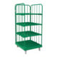 rolltainer® 1450 KU kunststofbodem 724 x 815 mm groen 3-zijdig
