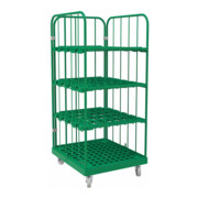 rolltainer® 1450 KU Kunststoffboden 724 x 815 mm grün 3-seitig-4