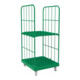 rolltainer® 1450 KU kunststofvloer 724 x 815 mm groen, 2-zijdig