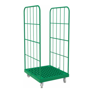 rolltainer® 1450 KU Piano in plastica 724 x 815 mm verde su 2 lati