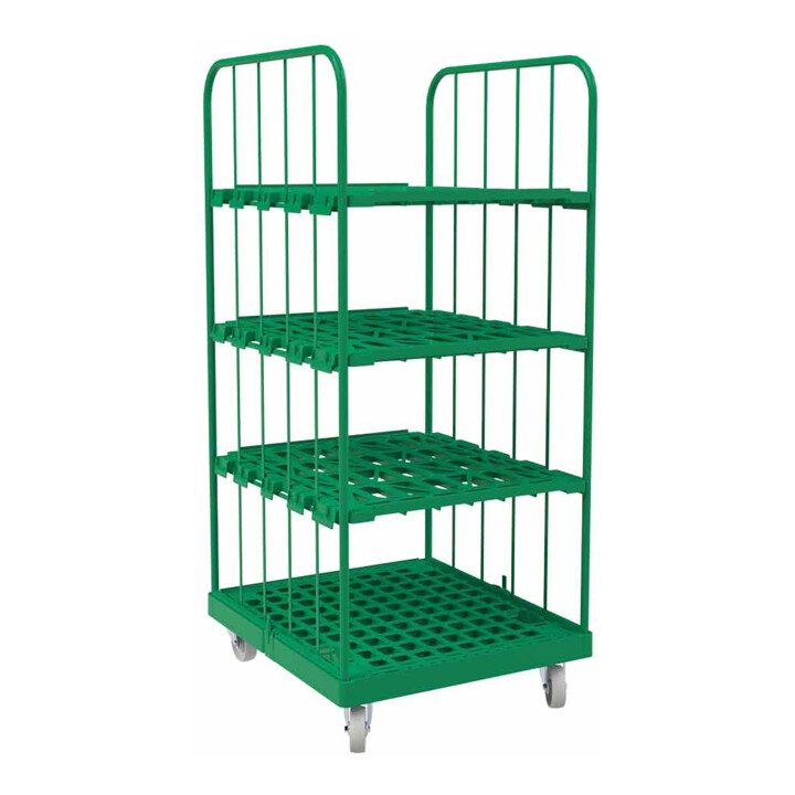 rolltainer® 1450 KU plancher plastique 724 x 815 mm vert double face
