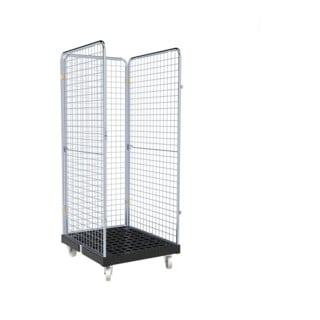 rolltainer® Basic 1600 C KU RC Chariot de transport 724 x 815 mm noir 3 côtés Cr 3