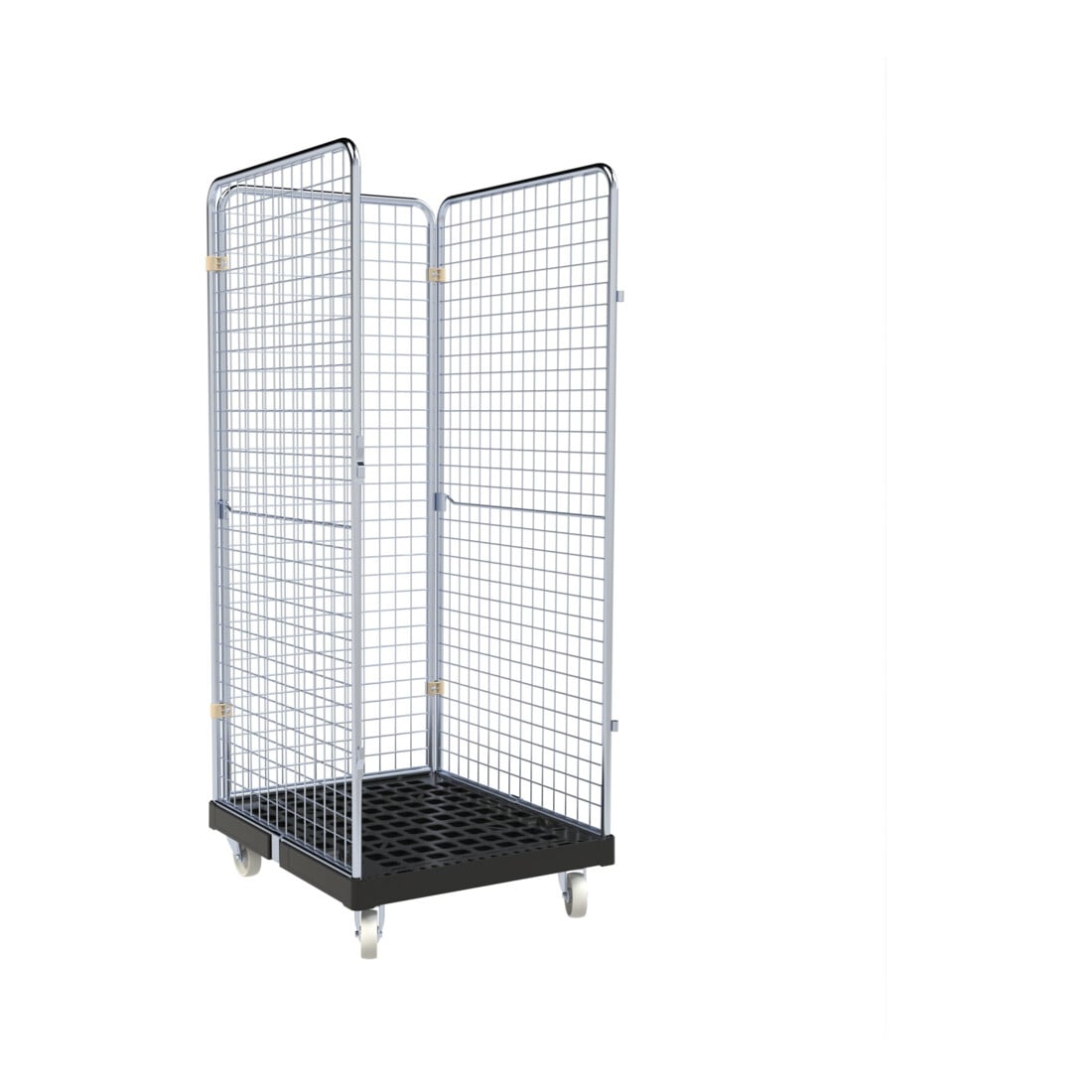 rolltainer® Basic 1600 C KU RC Chariot de transport 724 x 815 mm noir 3 côtés Cr 3