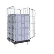 rolltainer® BASIC 724 x 815 mm 4 côtés ø 20 mm Cr 3 bleu galvanisé-4