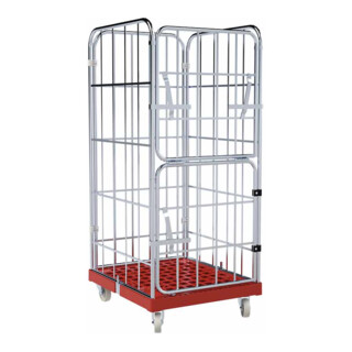 rolltainer® Carrello da trasporto 1460 KU rosso 724 x 815 mm pieghevole Cr 3