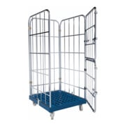 rolltainer® Carrello trasporto 1460 KU blu 724 x 815 mm parete anteriore pieghevole-1
