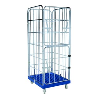 rolltainer® Chariot de transport 1650 KU bleu 724 x 815 mm pliable Cr 3
