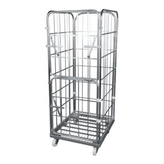 rolltainer® Chariot de transport 1650 ME 710 x 800 mm avec paroi avant rabattable Cr 3