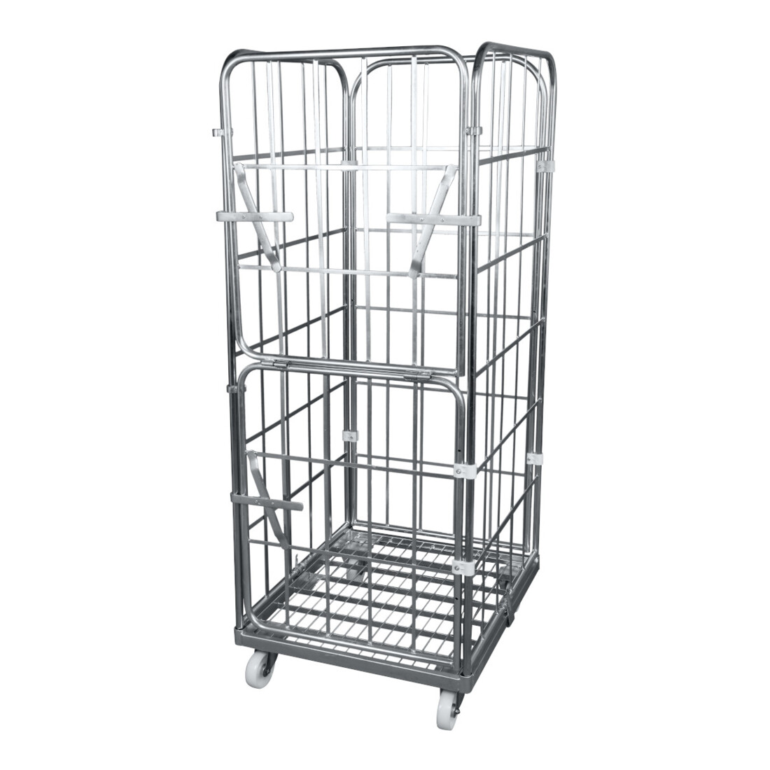 rolltainer® Chariot de transport 1650 ME 710 x 800 mm avec paroi avant rabattable Cr 3