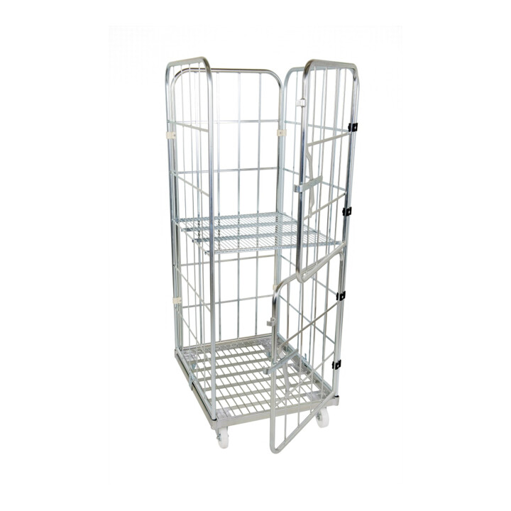 rolltainer® Chariot de transport 1650 ME 710 x 800 mm pivotant 4 côtés Cr 3