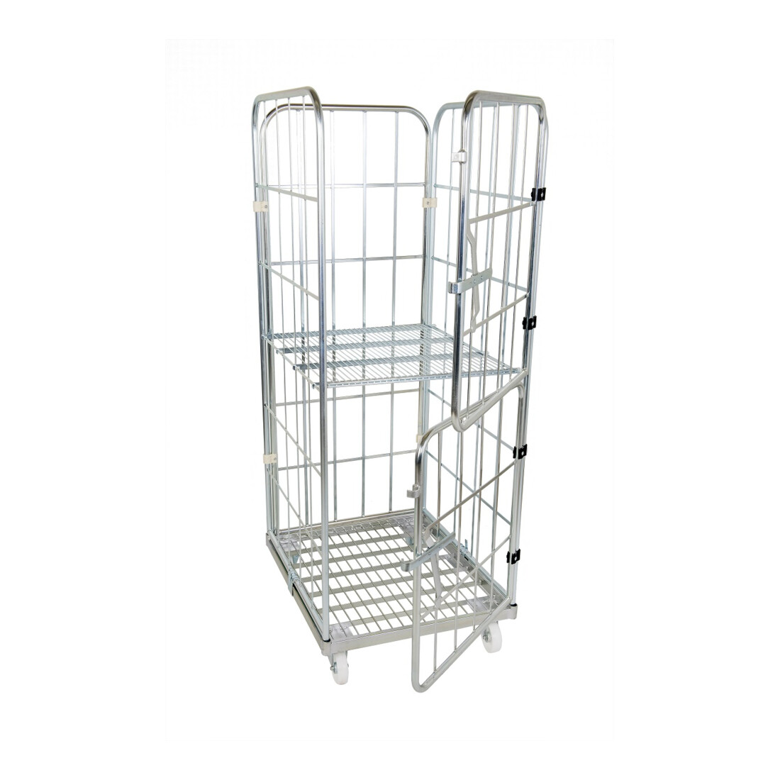 rolltainer® Chariot de transport 1650 ME 710 x 800 mm pivotant 4 côtés Cr 3