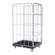 rolltainer® Chariot de transport BASIC 724 x 815 mm 3 côtés bleu galvanisé ø 20 mm