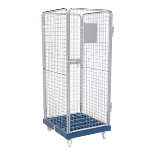 rolltainer® Conteneur roulant ADB 1600 KU bleu 724 x 815 mm 1 porte Cr 3