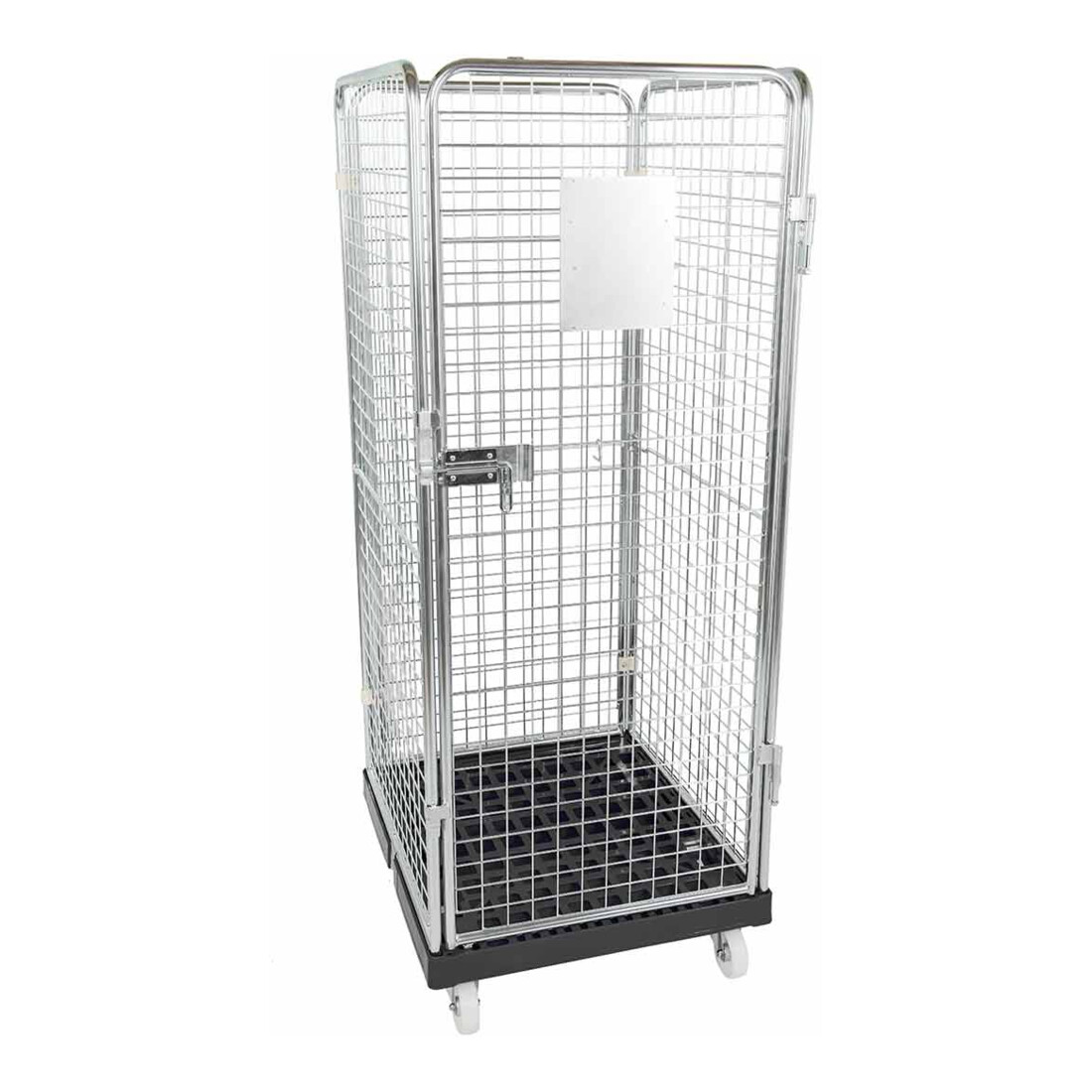 rolltainer® Conteneur roulant ADB 1600 KU noir 724 x 815 mm 4 côtés 1 porte