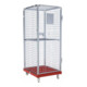 rolltainer® Conteneur roulant ADB 1600 KU rouge 724 x 815 mm 5 côtés 1 porte 1 tablette pliante