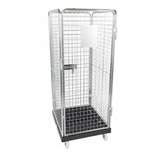 rolltainer® Contenitore mobile ADB 1600 KU nero 724 x 815 mm 4 lati 1 porta