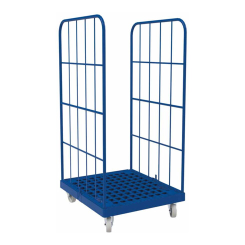 HMH rolltainer® Kunststoffboden 1350 KU 724 x 815 mm blau 2-seitig