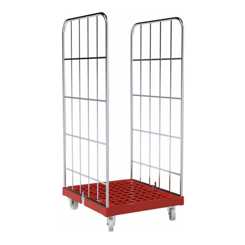 HMH rolltainer® Kunststoffboden 1460 KU rot 724 x 815 mm 2-seitig Cr 3