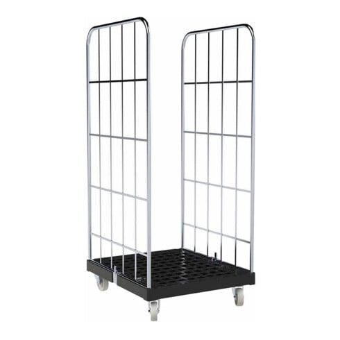 HMH rolltainer® Kunststoffboden 1460 KU schwarz 724 x 815 mm 2-seitig Cr 3