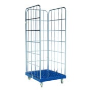 rolltainer® Kunststoffboden 1650 KU blau 724 x 815 mm 3-seitig Cr 3