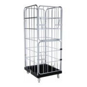 rolltainer® Pavimento in plastica 1650 KU nero 724 x 815 mm pieghevole-1