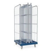 rolltainer® Plateau roulant 1350 système à emboîtement bleu 724 x 815 mm double face-1