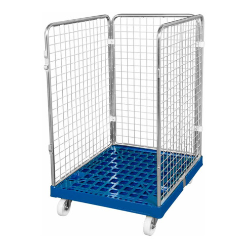 rolltainer® Rollbehälter ADB 1020 KU blau 724 x 815 mm 3-seitig Cr 3