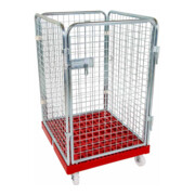 HMH rolltainer® Rollbehälter ADB 1020 KU rot 724 x 815 mm 4-seitig 1 Tür