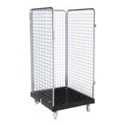 HMH rolltainer® Rollbehälter ADB 1350 KU schwarz 724 x 815 mm 3-seitig Cr 3
