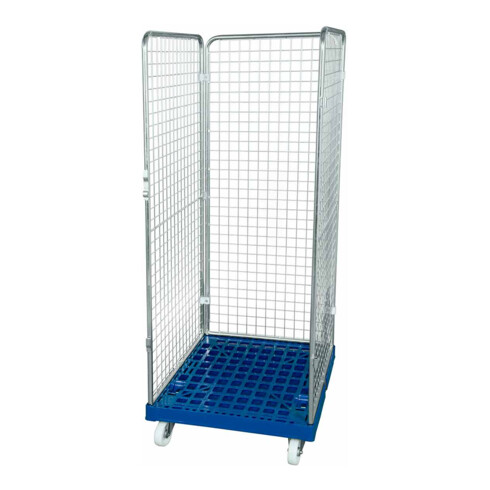 HMH rolltainer® Rollbehälter ADB 1600 KU blau 724 x 815 mm 3-seitig Cr 3
