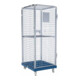 rolltainer® Rollbehälter ADB 1600 KU blau 724 x 815 mm 5-seitig 1 Tür 1 ZWB klappbar