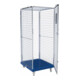 rolltainer® Rollbehälter ADB 1600 KU blau 724 x 815 mm 5-seitig 1 Tür