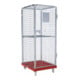 rolltainer® Rollbehälter ADB 1600 KU rot 724 x 815 mm 5-seitig 1 Tür 1 ZWB klappbar