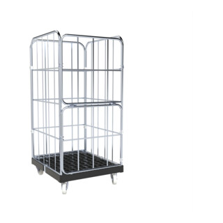 rolltainer® Rollcontainer BASIC 724 x 815 mm 4-zijdig Cr 3 blauw verzinkt