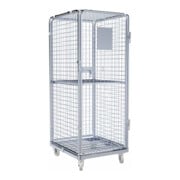 HMH rolltainer® Stahlbehälter ADB 1600 ME 710 x 800 mm 5-seitig mit Tür und klappbarem Zwischenboden Cr 3-1