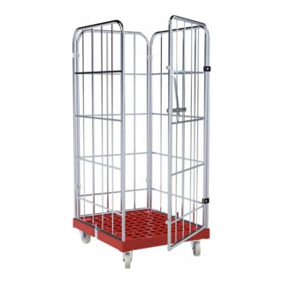 HMH rolltainer® Transportwagen 1460 KU rot 724 x 815 mm 4-seitig Cr 3