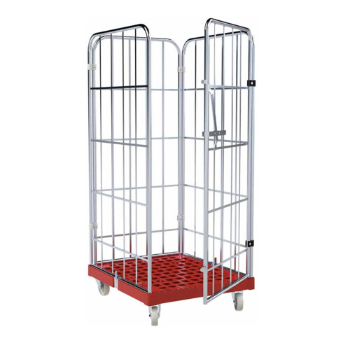 HMH rolltainer® Transportwagen 1460 KU rot 724 x 815 mm 4-seitig Cr 3
