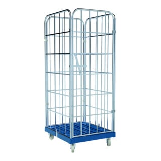 rolltainer® Transportwagen 1650 KU blauw 724 x 815 mm 4-zijdig Cr 3