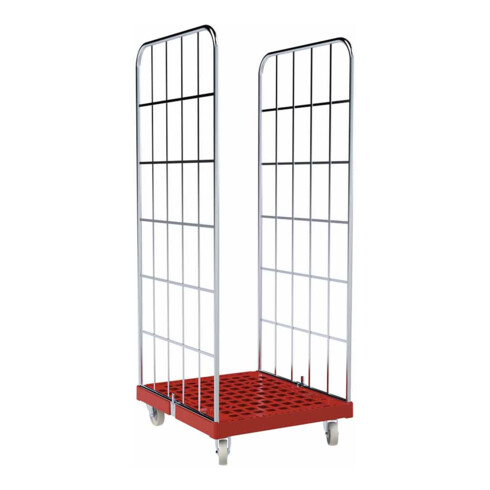 HMH rolltainer® Transportwagen 1650 KU rot 724 x 815 mm 2-seitig Cr 3