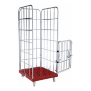 rolltainer® Transportwagen 1650 KU rot 724 x 815 mm klappbare Vorderwand Cr 3-4