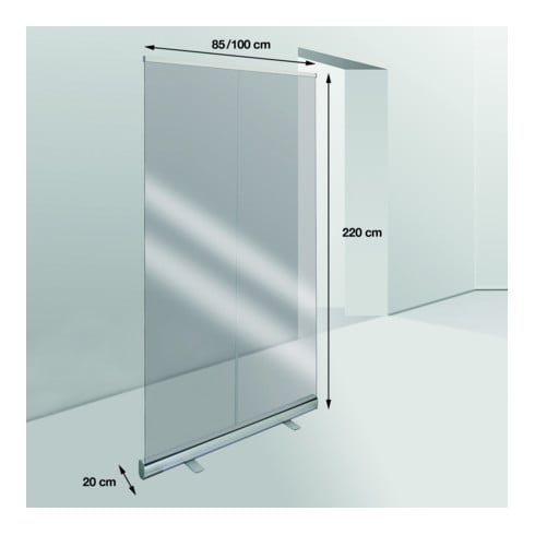 Rollup Eichner, protection hygiénique mobile, grand modèle