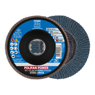 Rondelle crantée PFERD POLIFAN PFC SG POWER STEELOX/X-LOCK