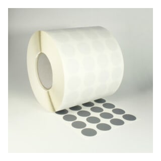 Ronden/Points adhésifs ruban tissu 30 mm gris, 3 125 pcs par rouleau
